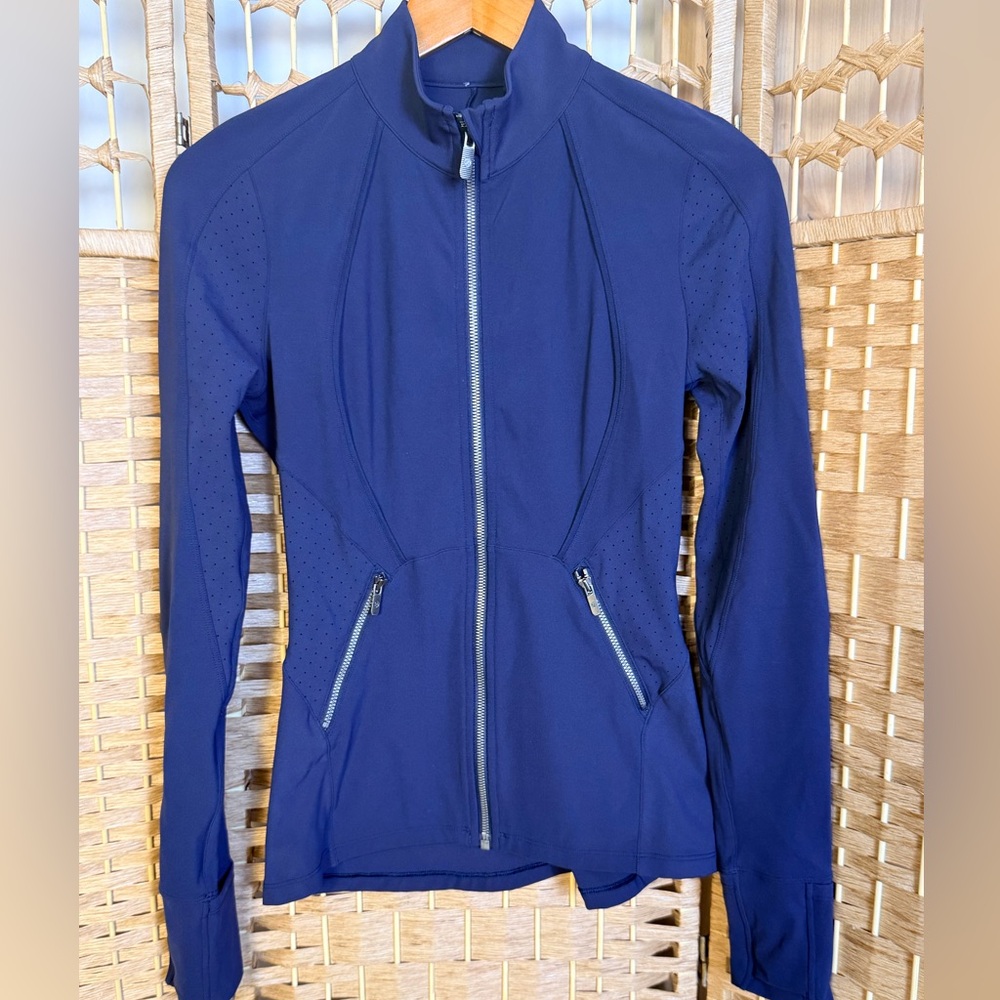 Lululemon Sleek Essentials Jacket Navy Blue Size 4 - Picture 1 of 9